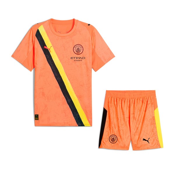 Camiseta Manchester City KidSuper Niño 2025/26 Naranja